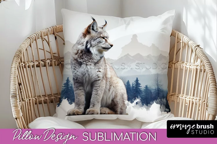 Wild Animals Pillow Cover - Mountain Pillow Sublimation