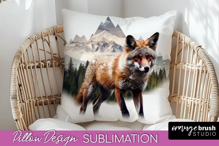 Wild Animals Pillow Cover - Mountain Pillow Sublimation