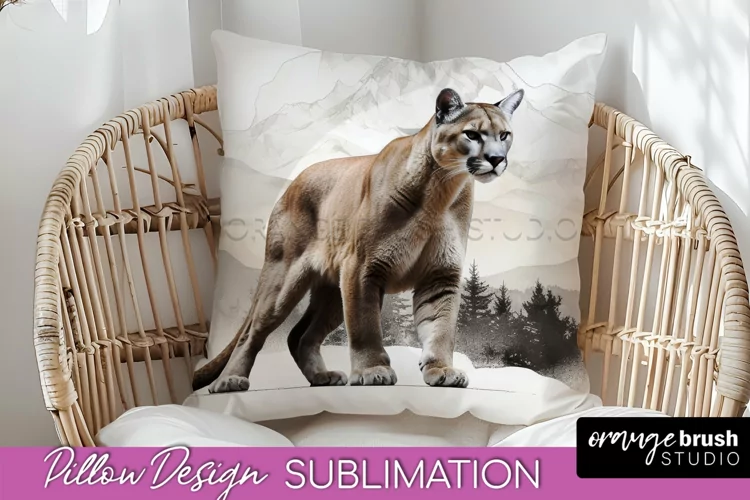 Wild Animals Pillow Cover - Mountain Pillow Sublimation