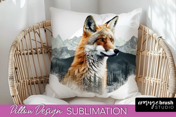 Wild Animals Pillow Cover - Mountain Pillow Sublimation