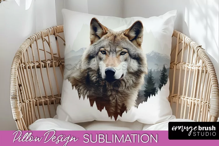 Wild Animals Pillow Cover - Mountain Pillow Sublimation