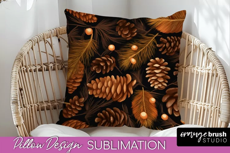 Fall Pillow Cover - Autumn Forest Pillow Sublimation