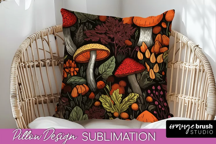Fall Pillow Cover - Autumn Forest Pillow Sublimation
