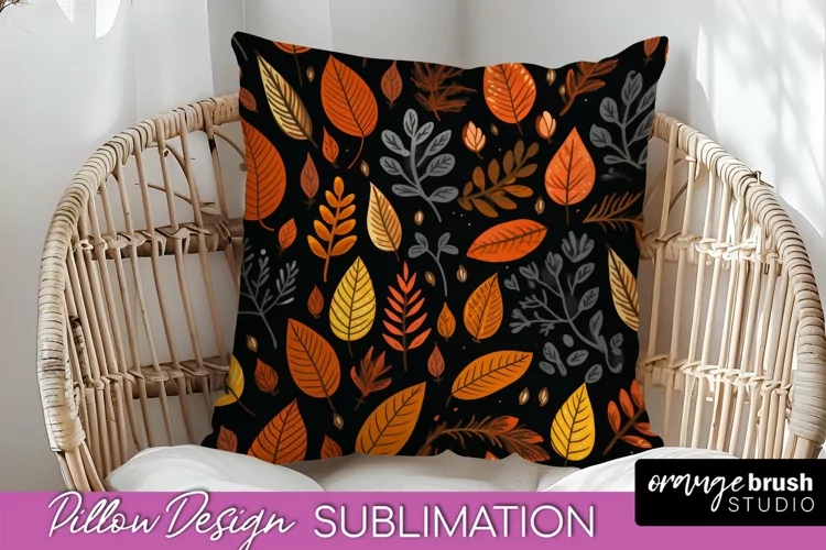Fall Pillow Cover - Autumn Forest Pillow Sublimation