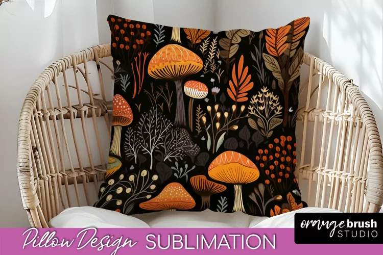 Fall Pillow Cover - Autumn Forest Pillow Sublimation
