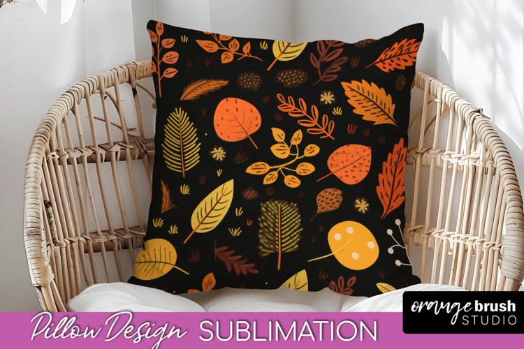 Fall Pillow Cover - Autumn Forest Pillow Sublimation example image 1