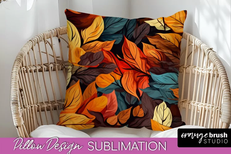 Fall Pillow Cover - Autumn Forest Pillow Sublimation
