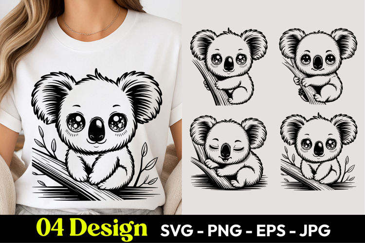 Cute Baby Koala SVG PNG