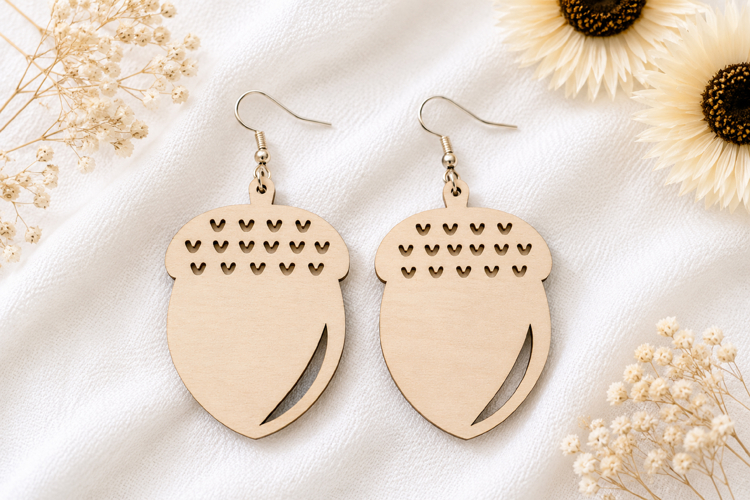 Fall Autumn Laser Cut Earring SVG