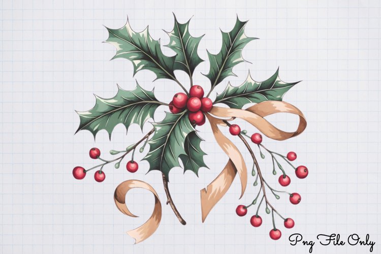 Olive Green Christmas Clipart example image 1