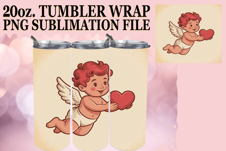 GIFT OF CHEER 20oz TUMBLER WRAP, Cupid