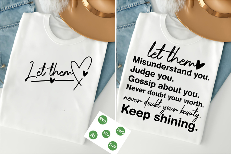 Let them SVG | Inspirational SVG| Front and Back SVG PNG example image 1