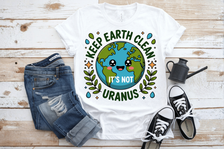 Keep earth clean its not Uranus PNG Sublimation | Earth Day