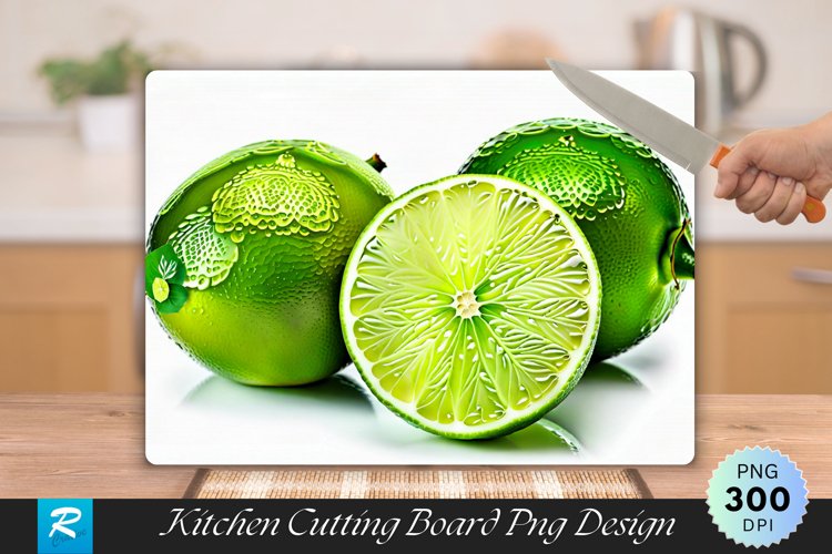 Persian Limes Cutting Board Sublimation Design example image 1