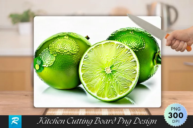 Persian Limes Cutting Board Sublimation Design