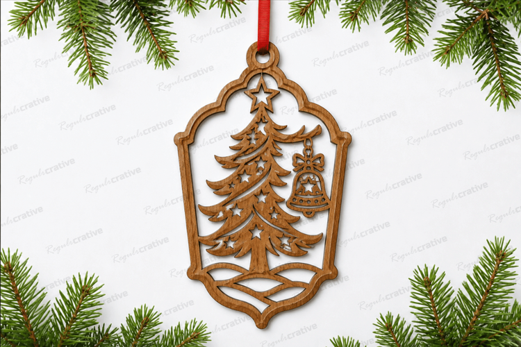 Christmas Tree Ornament Laser Cut SVG , Christmas tree SVG