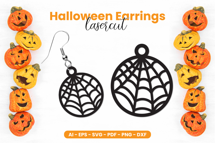 Halloween Earrings Laser Cut