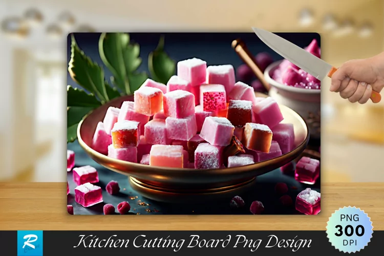 Turkish Delight Cutting Board Sublimation Design