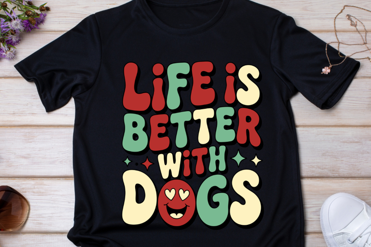 Funny Dog Quote Life is Better with Dogs Christmas