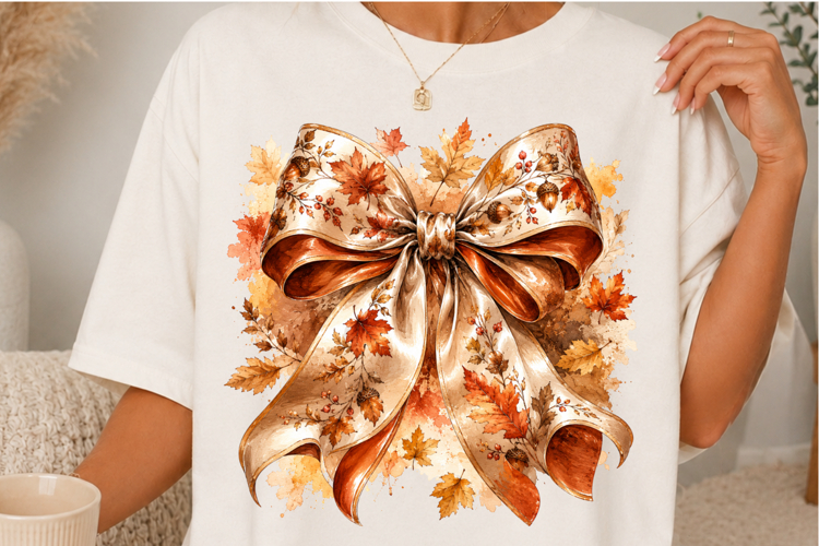 Fall Coquette Thanksgiving Ribbon Design SVG