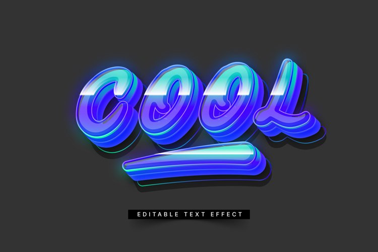 Editable Text Effect for Illustrator. Vector Graphic styles