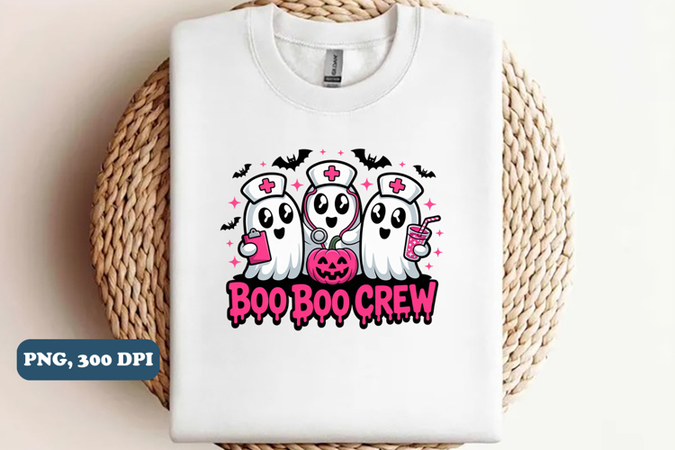 Boo Boo Crew Halloween Nurse PNG, Funny PNG Design