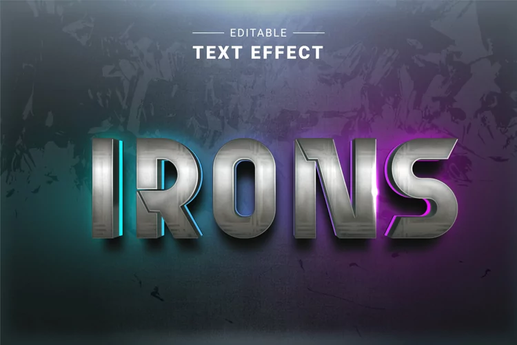 Editable Text Effect for Illustrator. Vector Graphic styles
