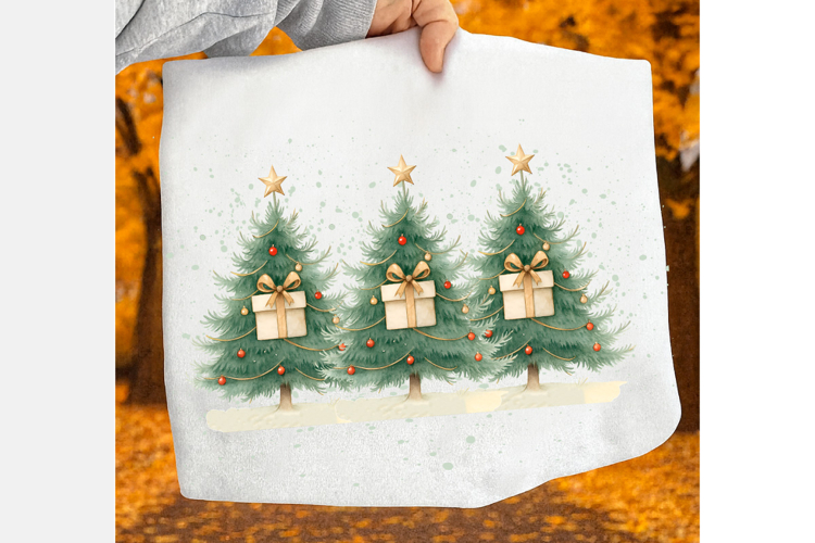 Watercolor Christmas Tree Clipart, Christmas Trees PNG