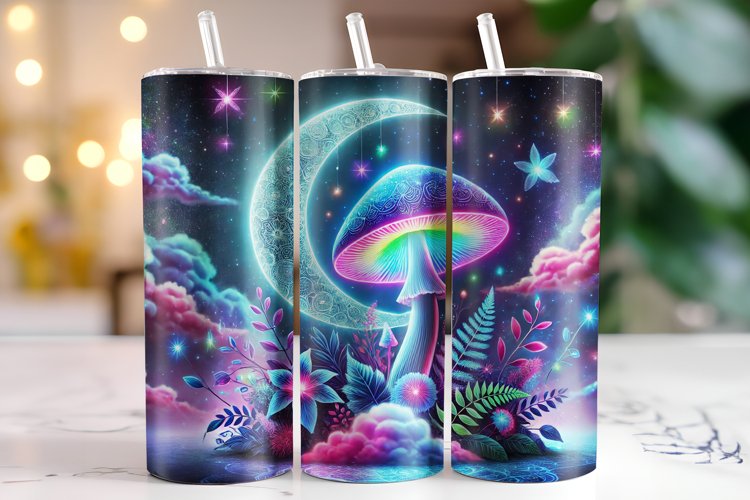 Mushroom Tumbler Wrap | Sublimation | Tumblers example image 1