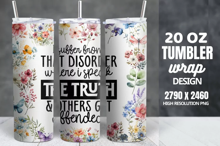 Funny Quotes 20oz Skinny Tumbler Sublimation, Sarcastic