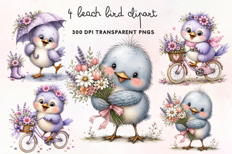 Beach Bird Clipart PNG