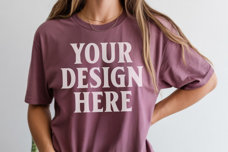 Comfort Colors 1717 Berry TShirt Mockup, CC1717 mockup, Tran
