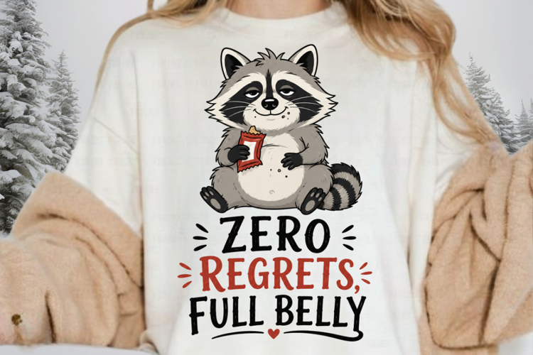 Zero Regrets Full Belly PNG Sublimation Design - Funny