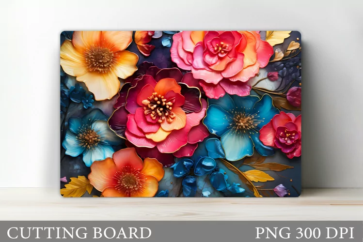 Flowers Cutting Board Design. Flowers Kitchen Cutting Board