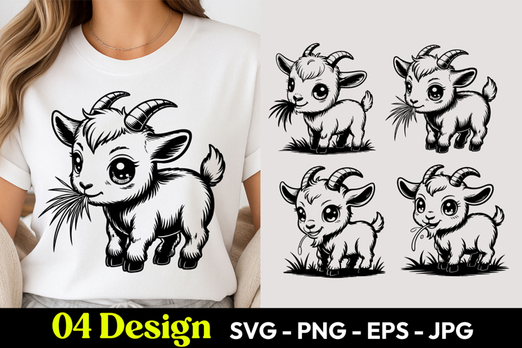 Cute Little Goat SVG PNG