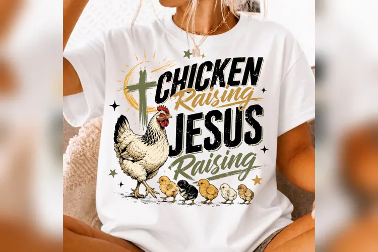 Chicken Raising Jesus Raising PNG, Christian Farm Chicken