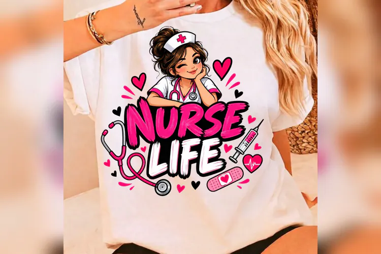 Nurse Life PNG, Cute Nurse Shirt Design, Nurse Appreciation
