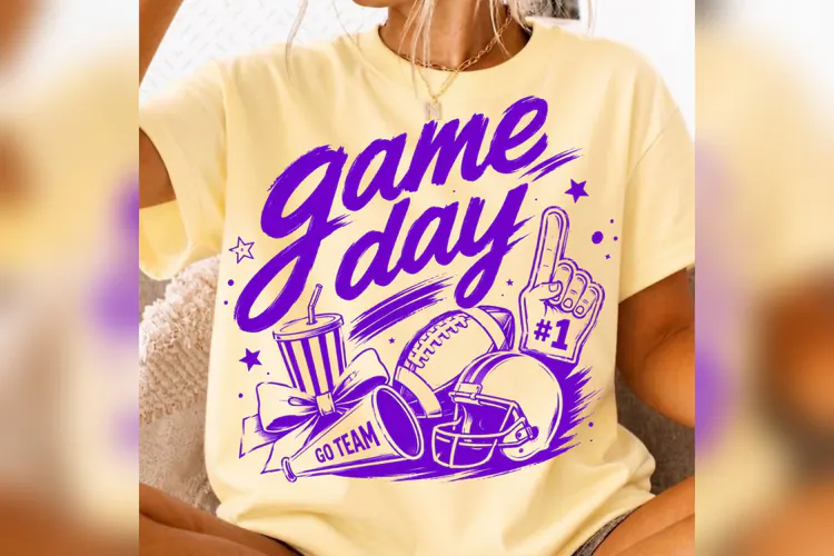 Game Day Football PNG, Football Helmet Sublimation, Go Team