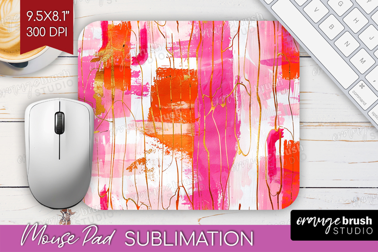 Brush Stroke Mouse Pad Sublimation - Abstract Mousepad PNG