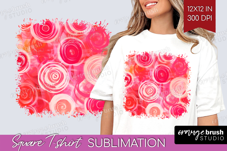 Brush Stroke Square Tshirt Background - Abstract PNG