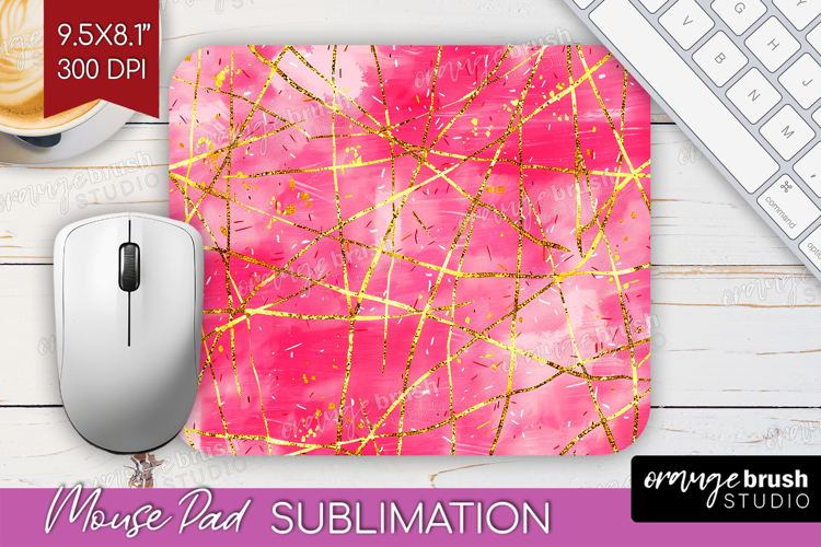 Brush Stroke Mouse Pad Sublimation - Abstract Mousepad PNG