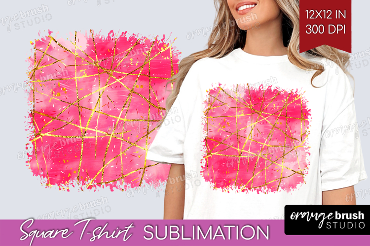 Brush Stroke Square Tshirt Background - Abstract PNG