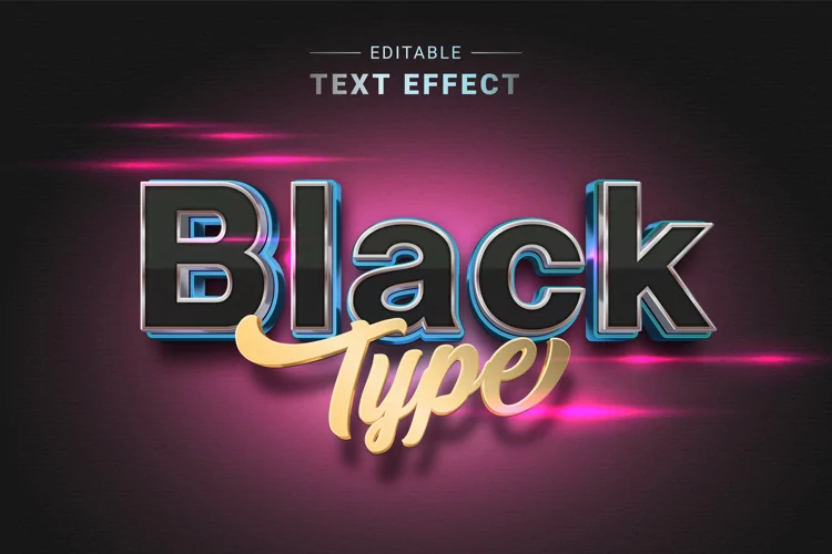 Editable Text Effect for Illustrator. Vector Graphic styles