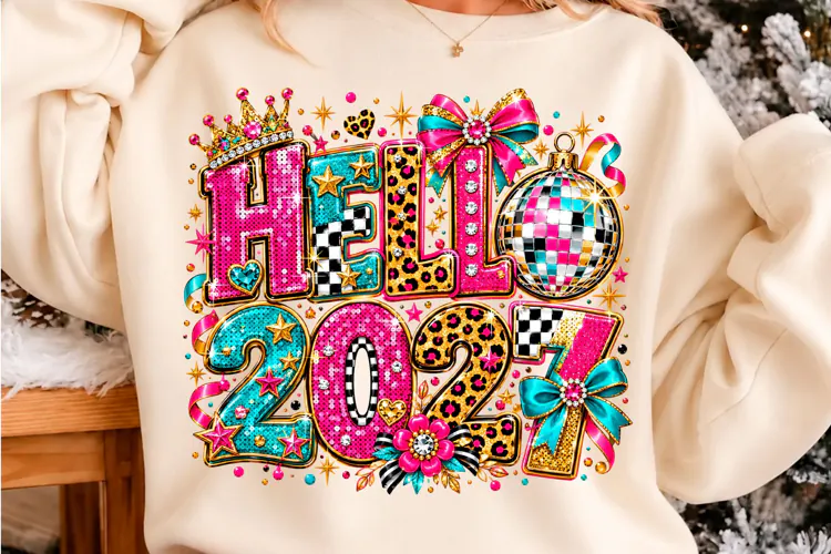 Hello 2027 New Year PNG New Year T-shirt Png