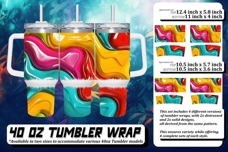 Vibrant 40oz Sublimation Art