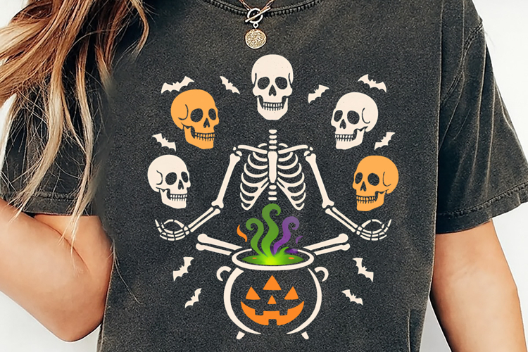 Funny Skeleton Halloween PNG, Spooky Season PNG, Halloween