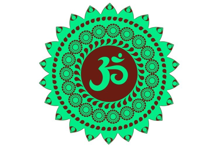 Mandala om/aum sign vector art EPS