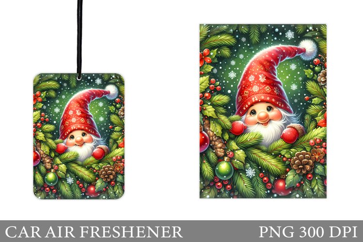 Cute Gnome Car Air Freshener. Christmas Car Air Freshener