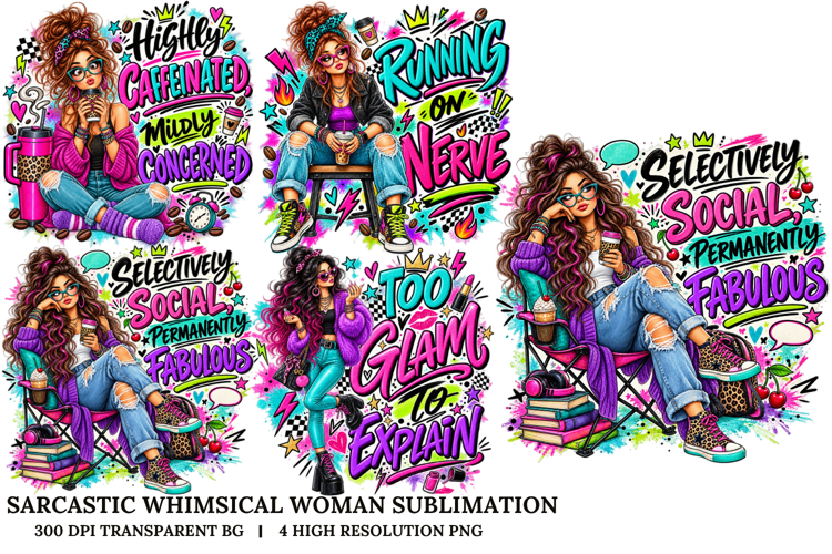 Sarcastic Woman Sublimation PNG