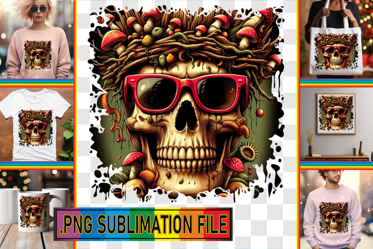 Charming Tote Bag Gift Ideas PNG, Skull